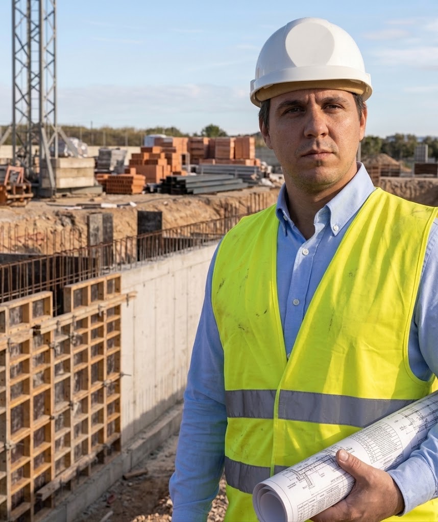 Jefe de obra y delineante técnico especialista en control de ruta crítica y optimización de margen para promociones B2B